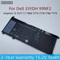 New 33YDH Battery For Dell Inspiron 15 7577 17 7000 7773 7778 7786 7779 2in1 G3 15 3579 G3 17 3779 G5 15 5587 G7 15 7588 99NF2