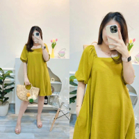 Toply shop Mini Dres masayu crinkle / Dres wanita crinkle airflwo