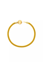 MJ Jewellery Gold Steel Wire Clasp Bracelet L11 (2MM)