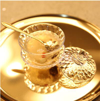 燕窩盅帶蓋玻璃碗甜品碗套碗透明家用中式碗碟套裝水晶紋耐熱玻璃 雙11特惠