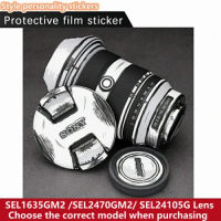 For SONY FE 16-35mm F2.8 GM II /FE24-70mm F2.8 GM2 / FE 24-105mm F4 G OSS Lens Sticker Protective Skin Decal Film 2D Version