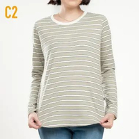 C2 Liuzou Green T-Shirt Wanita - Kaos Wanita Lengan L/S S