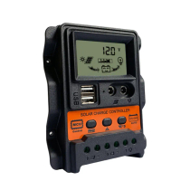 12V 24V Solar Charge Controller USB LCD Display Solar Panel Voltage Regulator