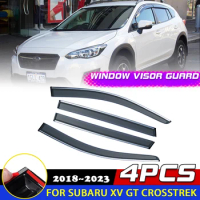 Car Windows Door Visor for Subaru XV GT Crosstrek 2018~2023 Deflector Smoke Guards Awnings Wind Rain Eyebrow Sticker Accessories