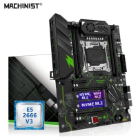 MACHINIST MR9A PRO X99 Motherboard LGA 2011-3 With Xeon E5 2666 V3 CPU Processor Kit Set Support DDR4 RAM Four-channel