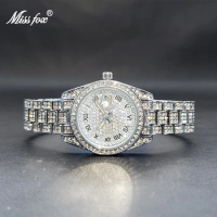 Diamond Ice Watch For Women Mini Dial Elegant Classic Dress Watches For Lady Luminous Waterproof Wristwatch Fashion Accessories
