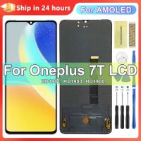 Original AMOLED For OnePlus 7T Display For OnePlus 7 Pro 7 LCD Touch Screen Digitizer Display Replacement Assembly With Frame