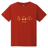【【蘋果戶外】】mont-bell 1114809 OG 橘【童款】Activities 活動熊 Wickron 短袖排汗衣 排汗T恤 機能衣 排汗T恤 機能衣