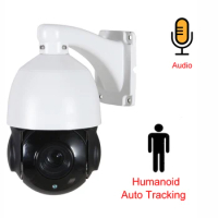 Intercom 5MP IR nightvision CCTV IP PTZ camera speed dome 30X zoom auto humanoid tracking ptz camera