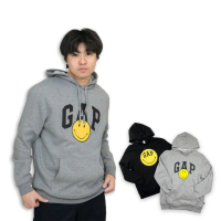 【GAP】GAP smiley聯名 帽T 50周年 男女皆可 長袖 連帽 帽T(9778ET2AQ5)