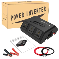 Pure SineWave Portable Inverter Car Power Inverters Voltage Transformer 1000W Car Power Converter USB Rechargeable LCD