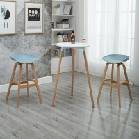 北歐小吧臺桌家用簡約現代高腳圓桌椅子組合客廳咖啡桌創意高腳凳