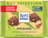 Ritter Sport Chocolate Bar Pistachio  น้ำหนัก 100 กรัม BBF.04/06/26