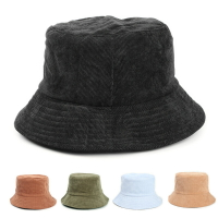 漁夫帽遮陽帽-純色雙面戴可摺疊燈芯絨男女帽子6色74cq17【獨家進口】【米蘭精品】