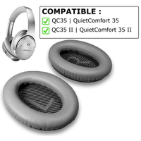 適用於真皮耳罩適用QC35 QC35 II BOSE 耳機 QuietComfort 35 II 降噪耳機 耳墊 替換耳
