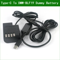 DMW-BCC12 USB Type-C DMW-BLF19 Dummy Battery Power Adapter DC coupler For Panasonic DMC-GH3 GH4 DC-GH5 GH5S GH5 II G9 G9LGK