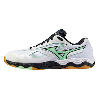 Mizuno Wave Medal 7 [81GA241531] 男 桌球鞋 乒乓球鞋 寬楦 室內運動 白 綠