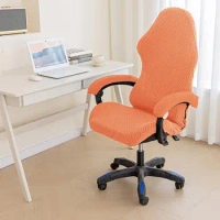 Long-lasting Chair Cover Thickened Elastic Gaming Chair Cover with Zipper Closure Wear-resistant Armchair for Computer