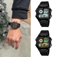 CASIO 卡西歐 方形世界地圖電子錶(AE-1200WH)