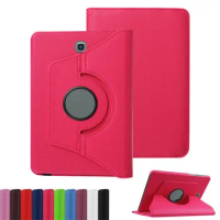 For Samsung Galaxy Tab S2 8.0 inch T710 T713 T715 T719 SM-T710 Tablet Case 360 Rotating Bracket Fold Stand Flip Leather Cover