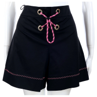 MOSCHINO 黑色抽繩造型設計短褲