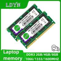 Memoria RAM DDR3 2GB 4GB 8GB 1066MHz 1333MHz 1600MHz แล็ปท็อป RAM PC3 8500 10600 12800 204 Pin 1.5V 