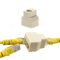Lot 100pcs Banggood LAN Ethernet Network Cable RJ45 Female Splitter 1 In 2 Out Connector Adapter Dual Plug Whloesale