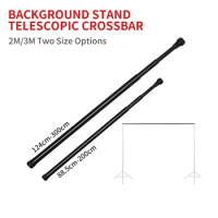 SH 2M 3M Telescopic Crossbar Universal Photo Background Support System Adjust Height Backdrop Stand for Photography Photo Studio