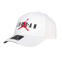 NIKE JORDAN運動帽-飛人喬丹 遮陽 防曬 鴨舌帽 帽子 老帽 CK1248-100 白紅黑