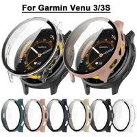PC+Tempered Protective Case New Full Cover Smart Screen Protector Watch Accessories Cover Shell for Garmin Venu 3/3S Smart Watch