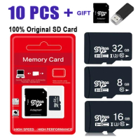 10PCS TF Card Class10 128GB 256GB cartao de memoria 32GB 64GB 16G SD Card 8G 4GB 2GB Flash Memory Card for Digital Devices