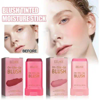EELHOE Blush Stick Brighten The Base Contour Natural Nude Makeup Waterproof Lightweight Longlasting Versatile Blush Stick Makeup