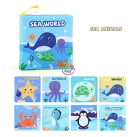 Buku Kain Bayi Kecil Buku Edukasi 0-24 Bulan Baby Soft Book Baby Cloth Book c Sea World