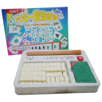 Chinese Mahjong Game Set Home Mini Mahjong Board Game Sets Mahjong Game Set With Game Set Accessories For Family Friends