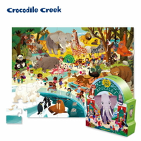 (4歲+) 美國 Crocodile Creek 博物館造型盒學習拼圖 - 動物園