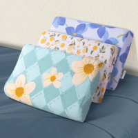 1PC Adult Kids Home Supplies Cotton Pillowcase Latex Pillow Case Pillow Cover Sleeping Printed Memory Foam Nordic Without Pillow