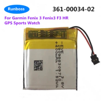361-00034-02 400mAh Original Replacement Watch Battery For Garmin Fenix 3 , Fenix3 F3 HR Running GPS Sports Watch Batteries