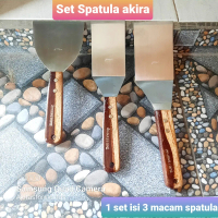 1 paket spatula / kape  isi 3 pcs / kape kebab / spatula roti bakar Stainless Martabak Kayu
