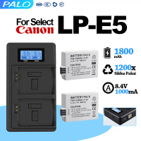 PALO Baterai LP-E5 1800mAh + Charger - Baterai Kamera OEM High Capacity untuk Canon EOS 450D, 500D, 