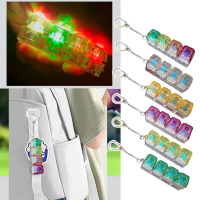 Glowing Keyboard Fidget Toy 4-In-1 Decompression Button Keychain Stress Relief Finger Clicker Transp