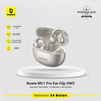 Baseus Bowie MC1 Pro Open-Ear True Wireless Earbuds Hi-Res Super Bass Earphone Clip Natural Titanium