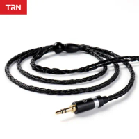 TRN T2 s 16 Core Silver Plated HIFI Upgrade Cable 3.5mm Plug 0.75MM Connector For TRN VX M10 BA5 ST1 KZ ZSX ZS10 PRO ZAX CCA C12