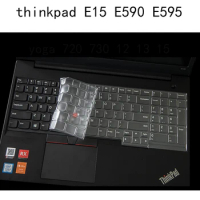 Laptop Keyboard Covers E590 For Lenovo ThinkPad P15S E15 E595 E580 T590 L590 15.6 inch 2019 TPU Clear silicone skin Transparent