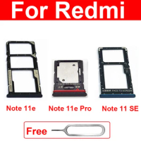 Sim Card Tray For Xiaomi Redmi Note 11E 11E Pro 11SE SIM Card Adapter Card Reader Holder Replacement Parts