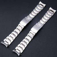 22mm Top Quality 316L Stainless Steel Silver Brushed Watch Band Bracelet Belt Watchbands Fit For Tudor Strap Black Bay No Rivet