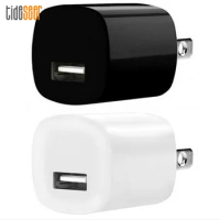 10pcs US Travel USB Plug Charger Output DC 5V 1A Power Adapter Used for iPhone iPod For Samsung Mobile Phones Tablets PC