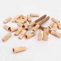 5Pcs Wood Pipe Filter Wood Smoking Pipes Smoke Cigarette Holder Mouthpiece For 1cm Small Cigar