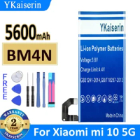 YKaiserin Battery For Xiao Mi BM4N 5600mAh For Xiaomi Mi 10 Mi10 for Xiaomi10 New Bateria + Track NO