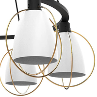 โคมไฟแขวนพลาสติก (E27x6) LUZINO รุ่น 18222/6P ขนาด 80 x 80 x 100 ซม. สีดำ - ขาว