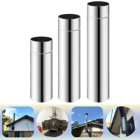 2.3in Stainless Steel Stove Pipe Chimney Flue Liner Rigid Multi Fuel 20-40cm Exhaust Pipe And Smoke Exhaust Pipe